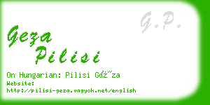 geza pilisi business card